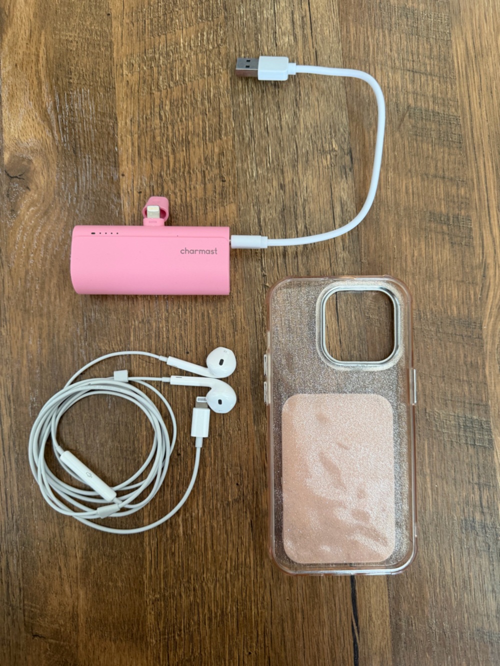 NWOT* iPhone 14 Pro Set- Pink Power Bank, Headphones, Phone Case W/Octobuddy - Picture 3 of 3
